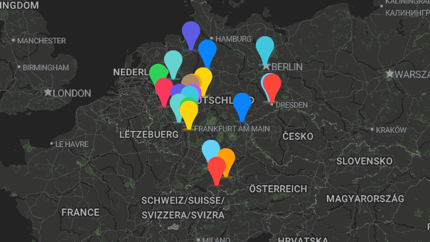 Map of company locations