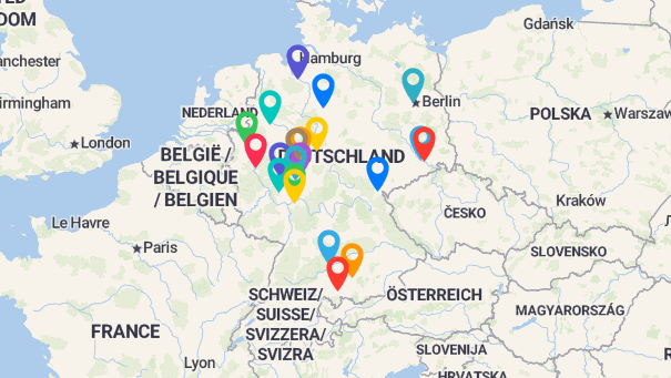 Map of company locations