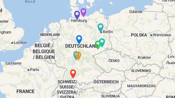 Map of company locations