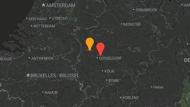 Map of company locations