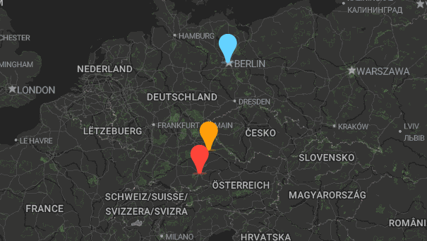Map of company locations