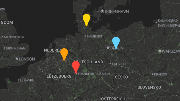 Map of company locations