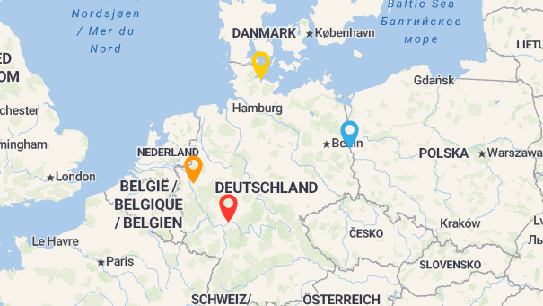 Map of company locations