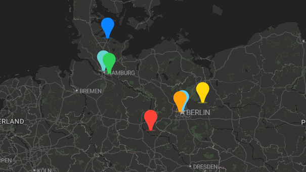Map of company locations