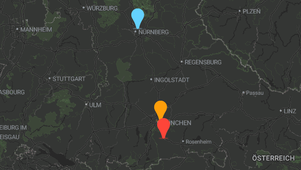 Map of company locations
