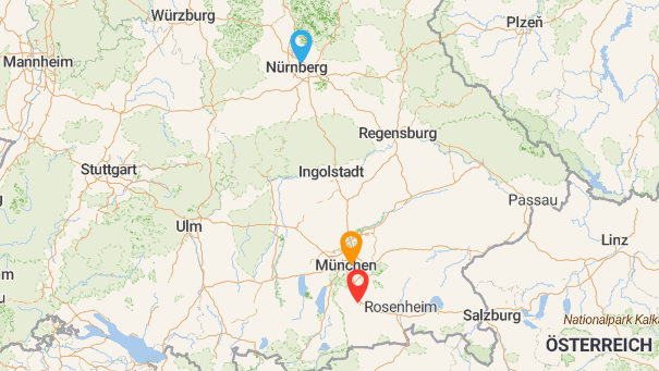 Map of company locations
