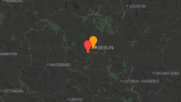 Map of company locations