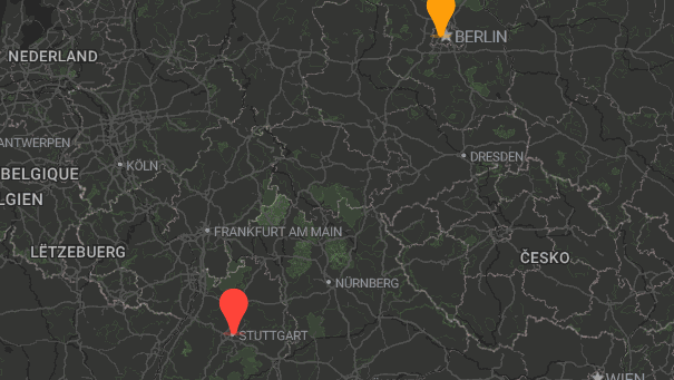 Map of company locations