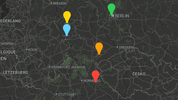 Map of company locations