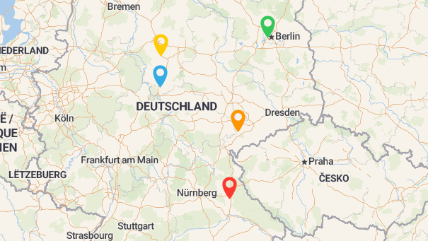 Map of company locations