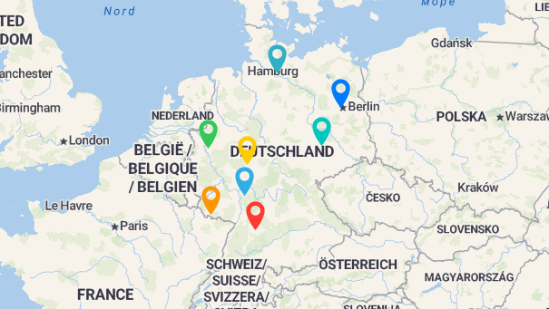 Map of company locations