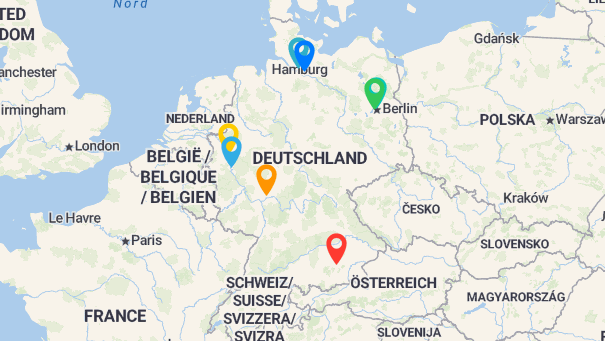 Map of company locations