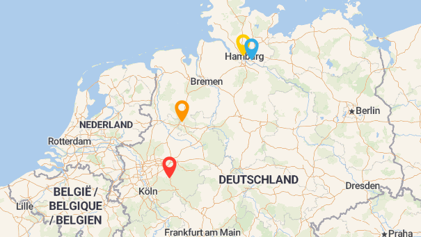 Map of company locations