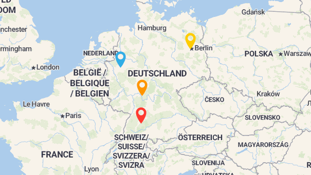 Map of company locations
