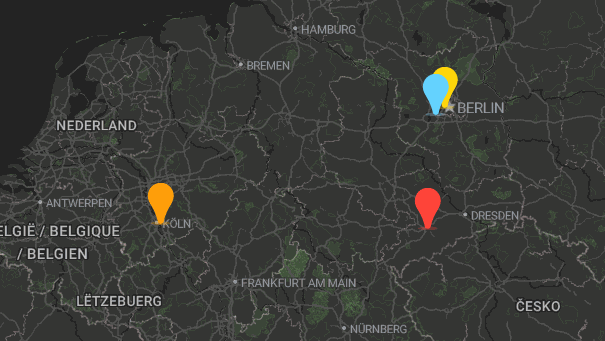 Map of company locations