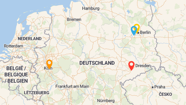 Map of company locations