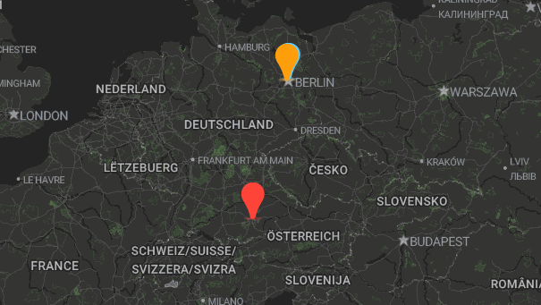 Map of company locations