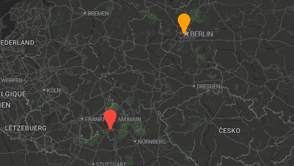 Map of company locations