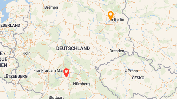 Map of company locations