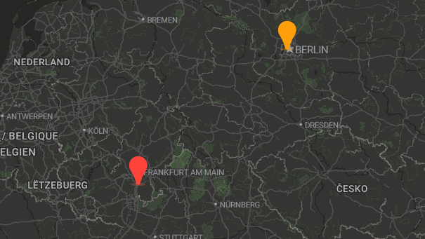 Map of company locations