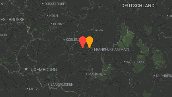 Map of company locations