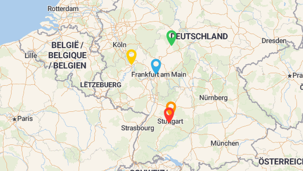 Map of company locations