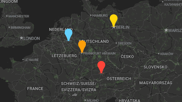 Map of company locations