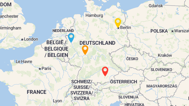 Map of company locations