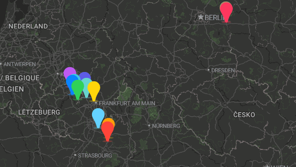 Map of company locations