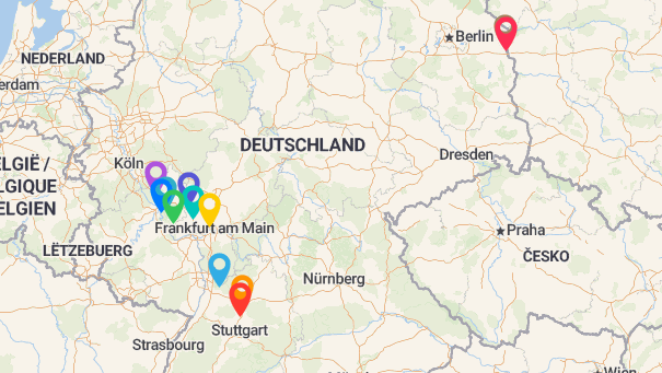 Map of company locations