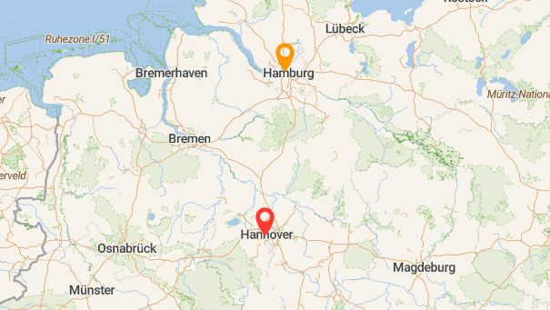 Map of company locations