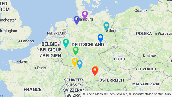 Map of company locations
