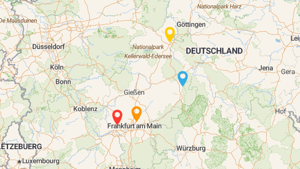 Map of company locations