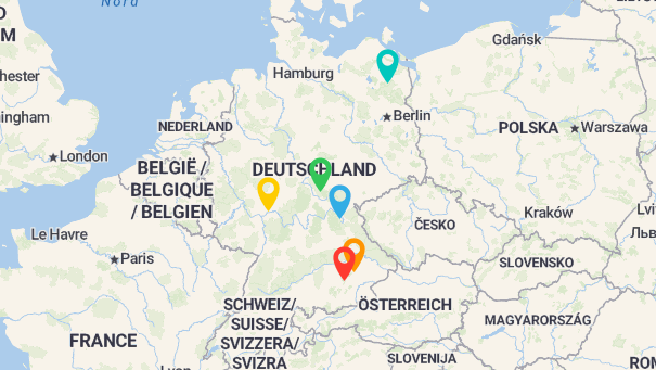 Map of company locations