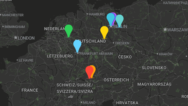 Map of company locations