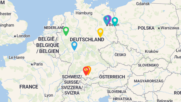 Map of company locations