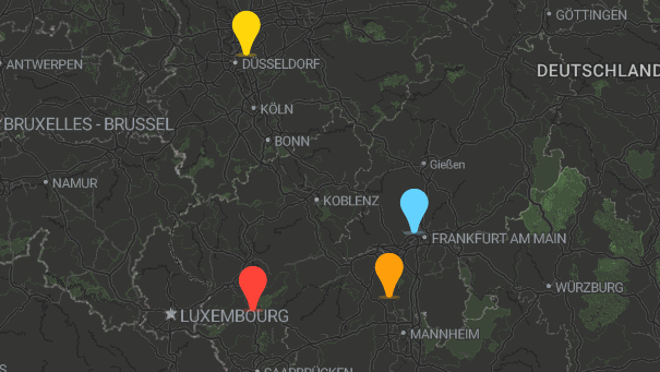 Map of company locations