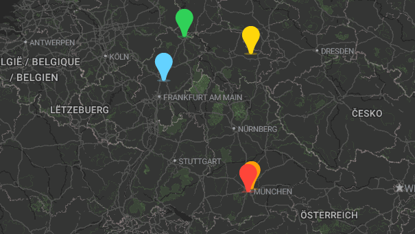 Map of company locations