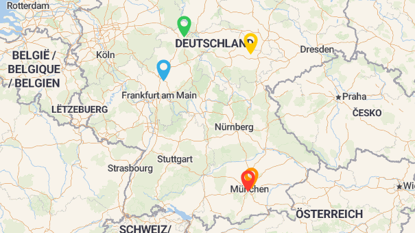 Map of company locations