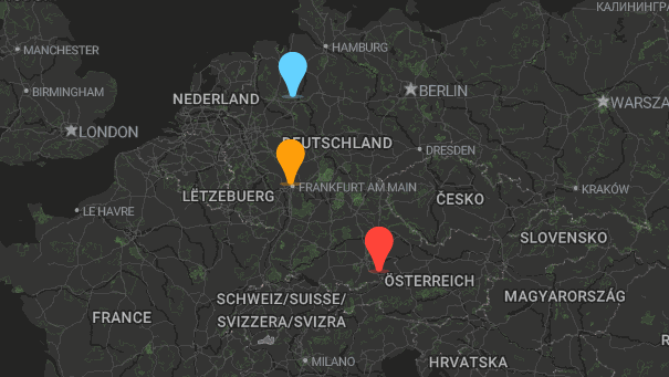 Map of company locations