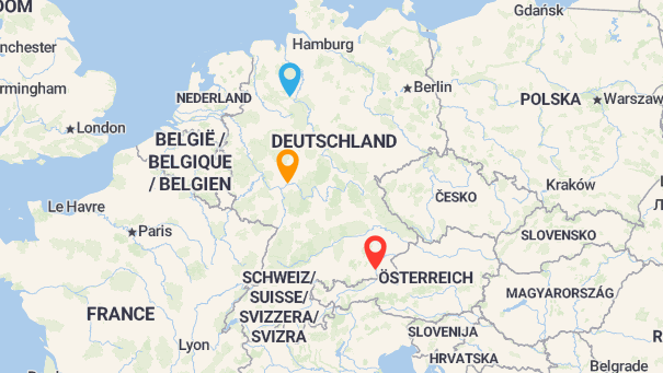 Map of company locations