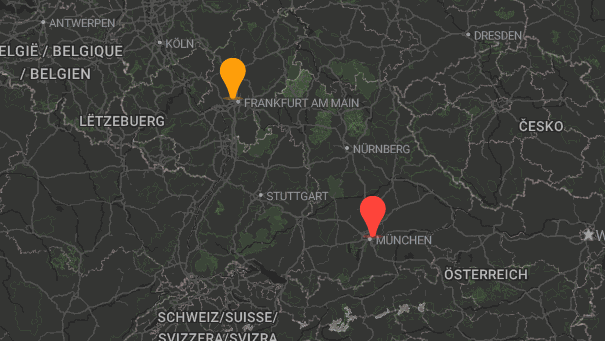 Map of company locations