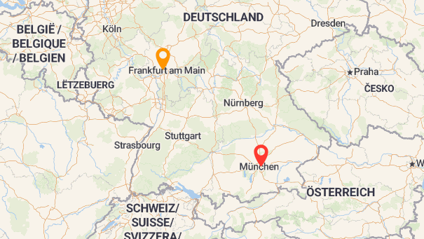 Map of company locations