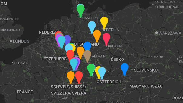 Map of company locations