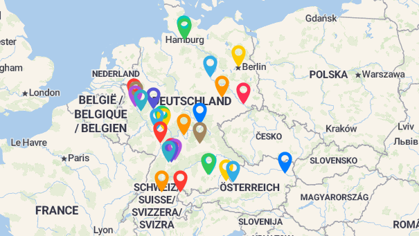 Map of company locations