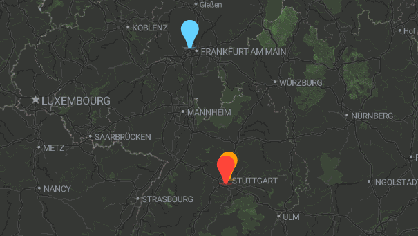 Map of company locations