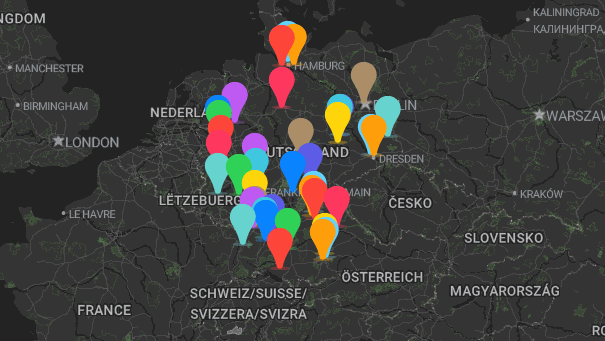 Map of company locations