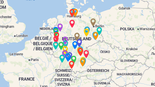 Map of company locations