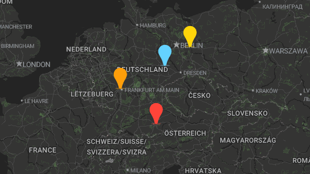 Map of company locations