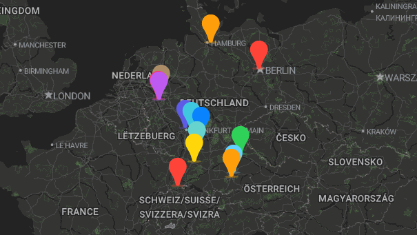 Map of company locations